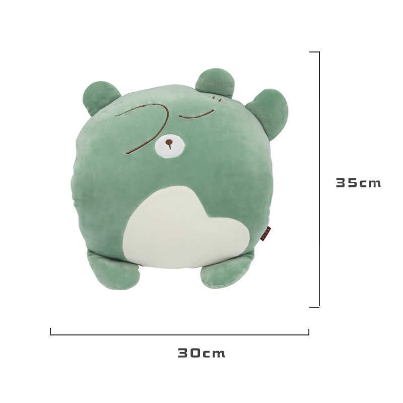 Custom-made cartoon cute throw pillows, Kanglewu plush toys order, cotton-filled winter warm hand warmer orders Specification image