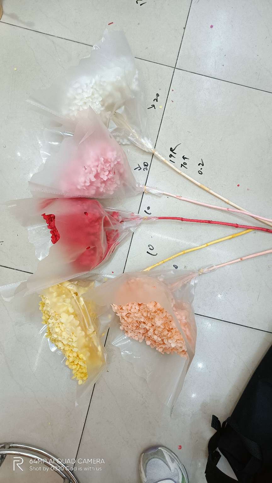 Eternal hydrangea, eternal hydrangea, high-end artificial flowers, Phalaenopsis, rose, silk flowers, DIY artificial materials, handicrafts, gifts, flower stands, resin accessories detail image 2