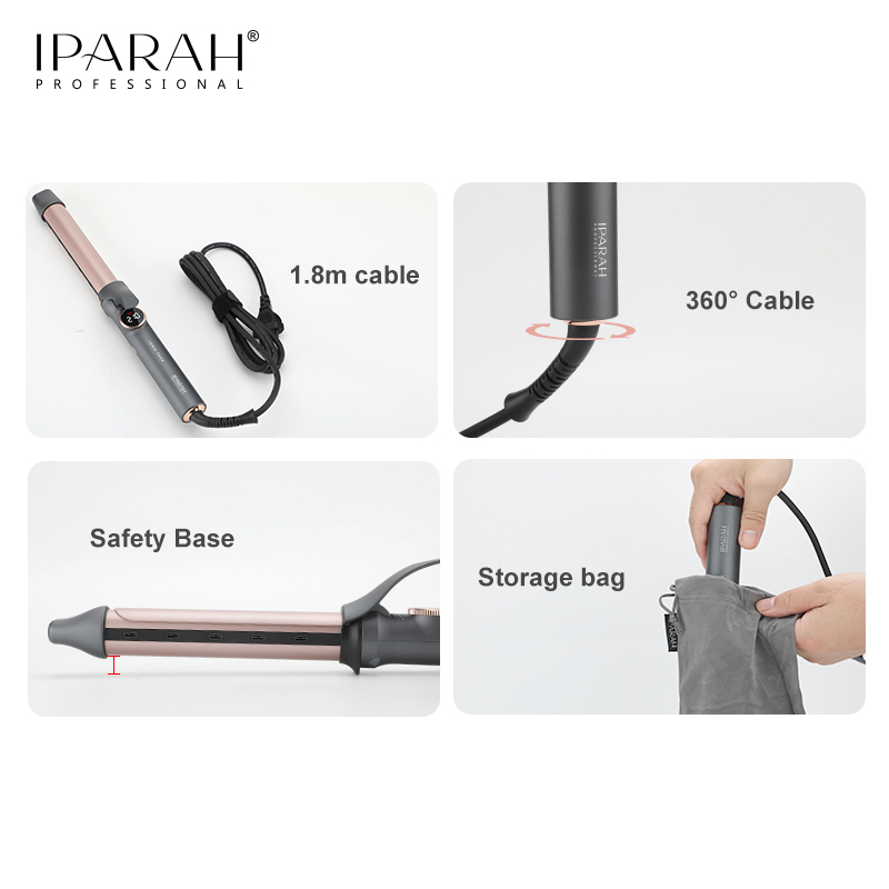 IPARAH Cross-border Export Ceramic Household Curling iron LED Display 205 Specification image