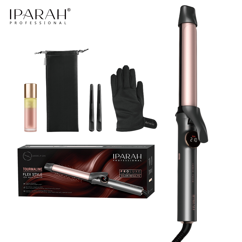 IPARAH Cross-border Export Ceramic Household Curling iron LED Display 205