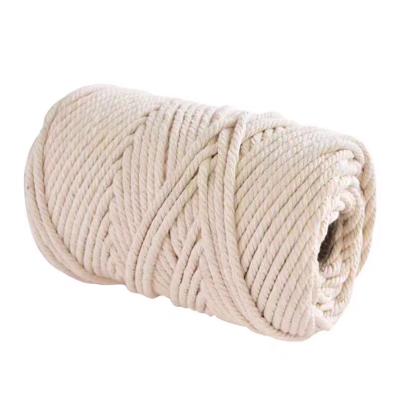 编织棉绳 棉线绳1-12mm手工diy编织挂毯绳捆绑装饰绳吊牌绳镶嵌绳