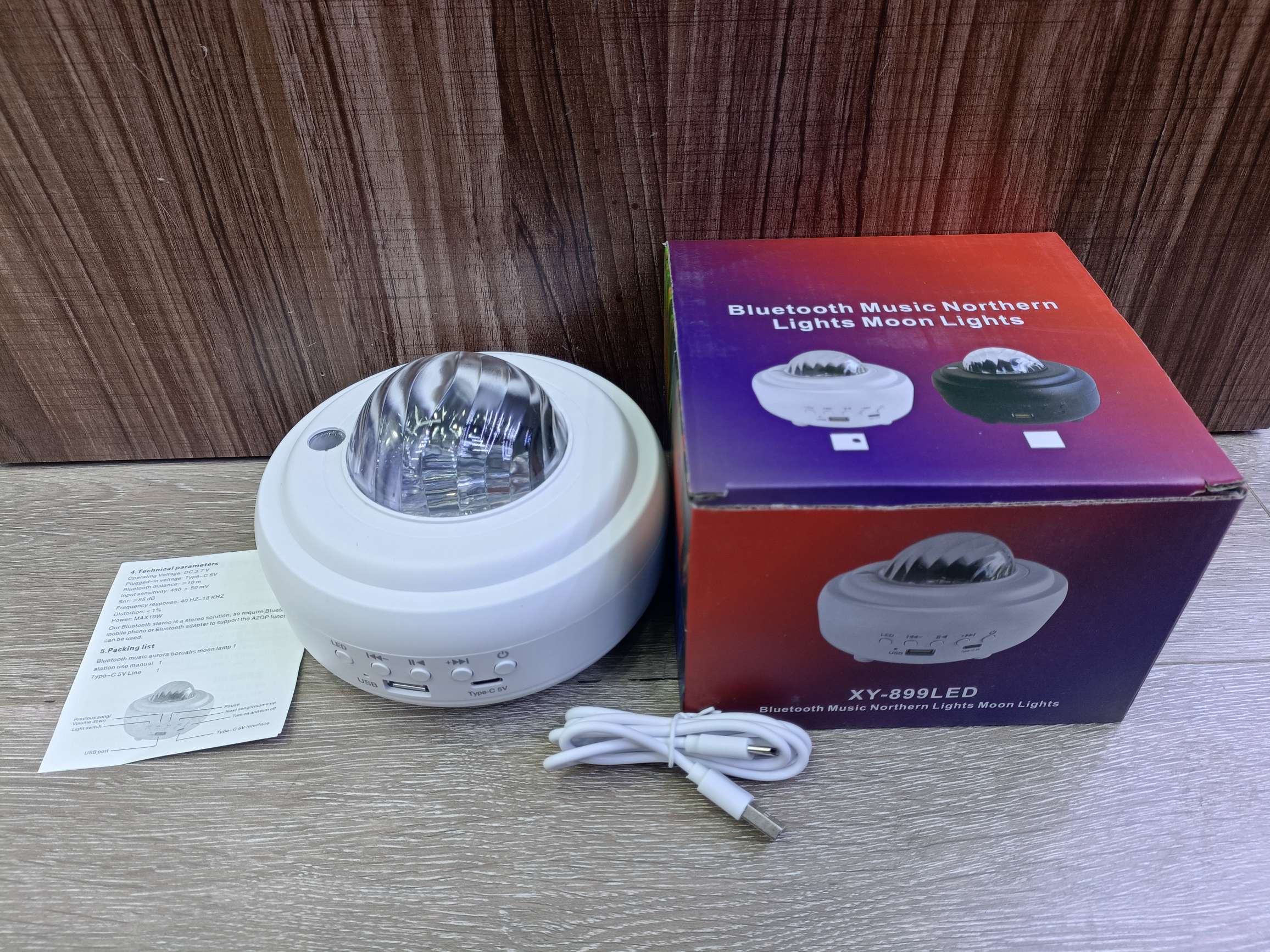 Bluetooth speaker North Pole Starlight moon light Starry projection light Magic ball light atmosphere light night light Northern light Moon light speaker sound full figure