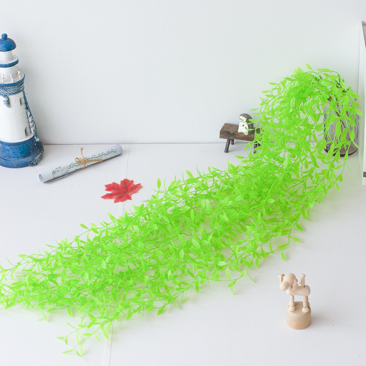 Artificial Willows And Willows Over The River Dragon Wall Hanging Rattan Hanging Plant Wall Wedding Wall Decoration Green Decoration Item Picture