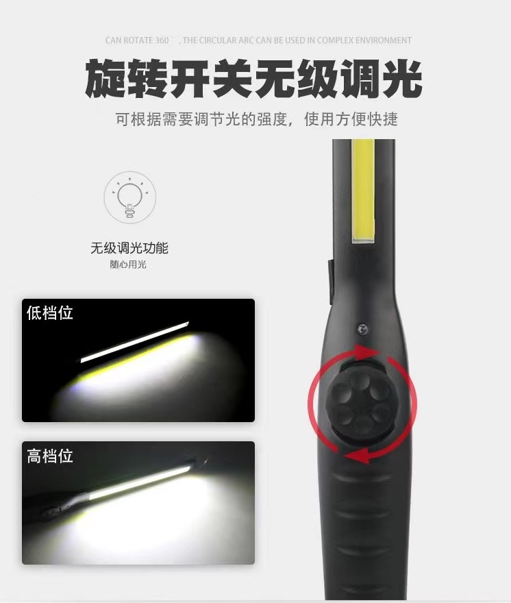 COB磁吸工作灯USB充电汽车检修灯应急照明灯821工作灯手持探照灯超亮手电筒露营灯多功能户外工作灯详情4