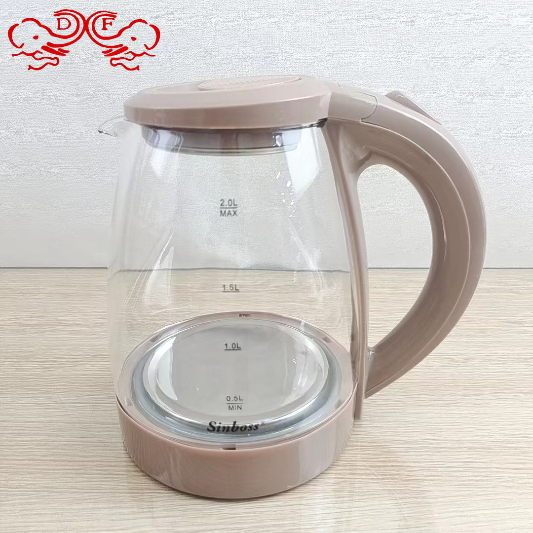 DF99379 glass electric kettle, household boiling kettle, large-capacity automatic power-off anti-dry-burning boiling kettle, DF TRADINGHOUSE Item Picture