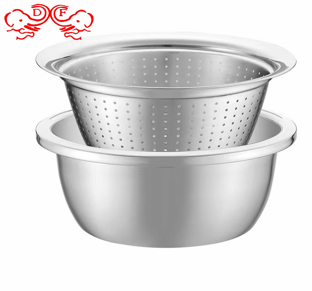 沥水篮/厨房用品/周转筐/不锈钢斗盆/篮菜篮子细节图