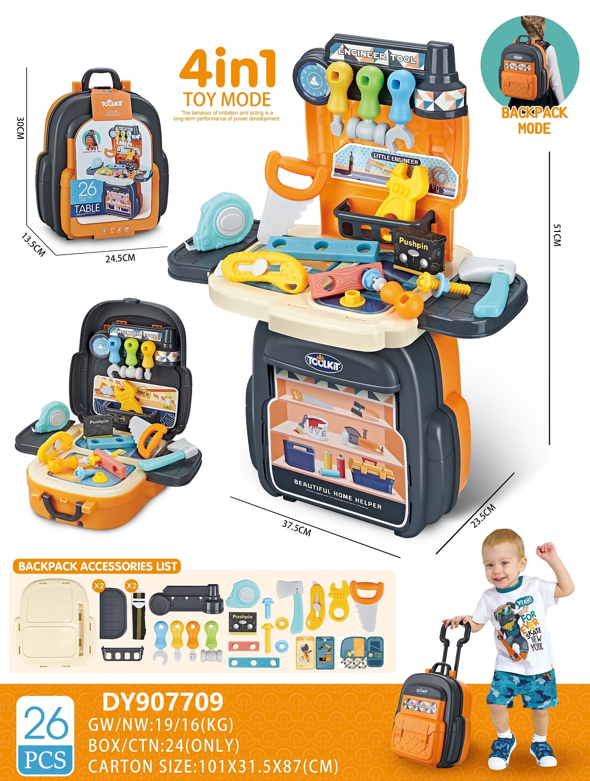 Children's Toys Play House Accessories/Tools/Kitchen Utensils Backpack Play House Toys details Picture