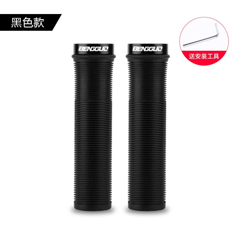 BG-5309 bicycle half-lock handlebar cover Camouflage handlebar cover, bicycle silicone straight tube single-sided lock anti-slip and wear-resistant handlebar cover details Picture