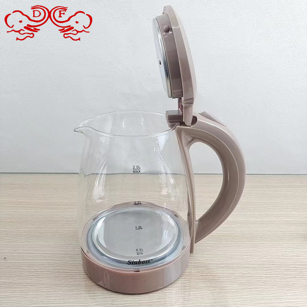 DF99379 glass electric kettle, household boiling kettle, large-capacity automatic power-off anti-dry-burning boiling kettle, DF TRADINGHOUSE Application Scenario
