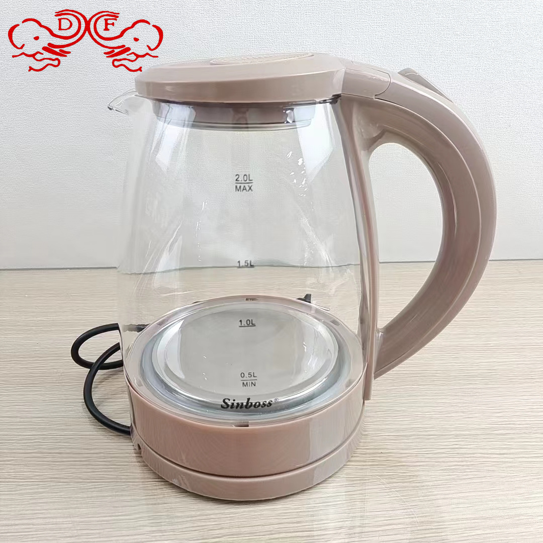 DF99379 glass electric kettle, household boiling kettle, large-capacity automatic power-off anti-dry-burning boiling kettle, DF TRADINGHOUSE