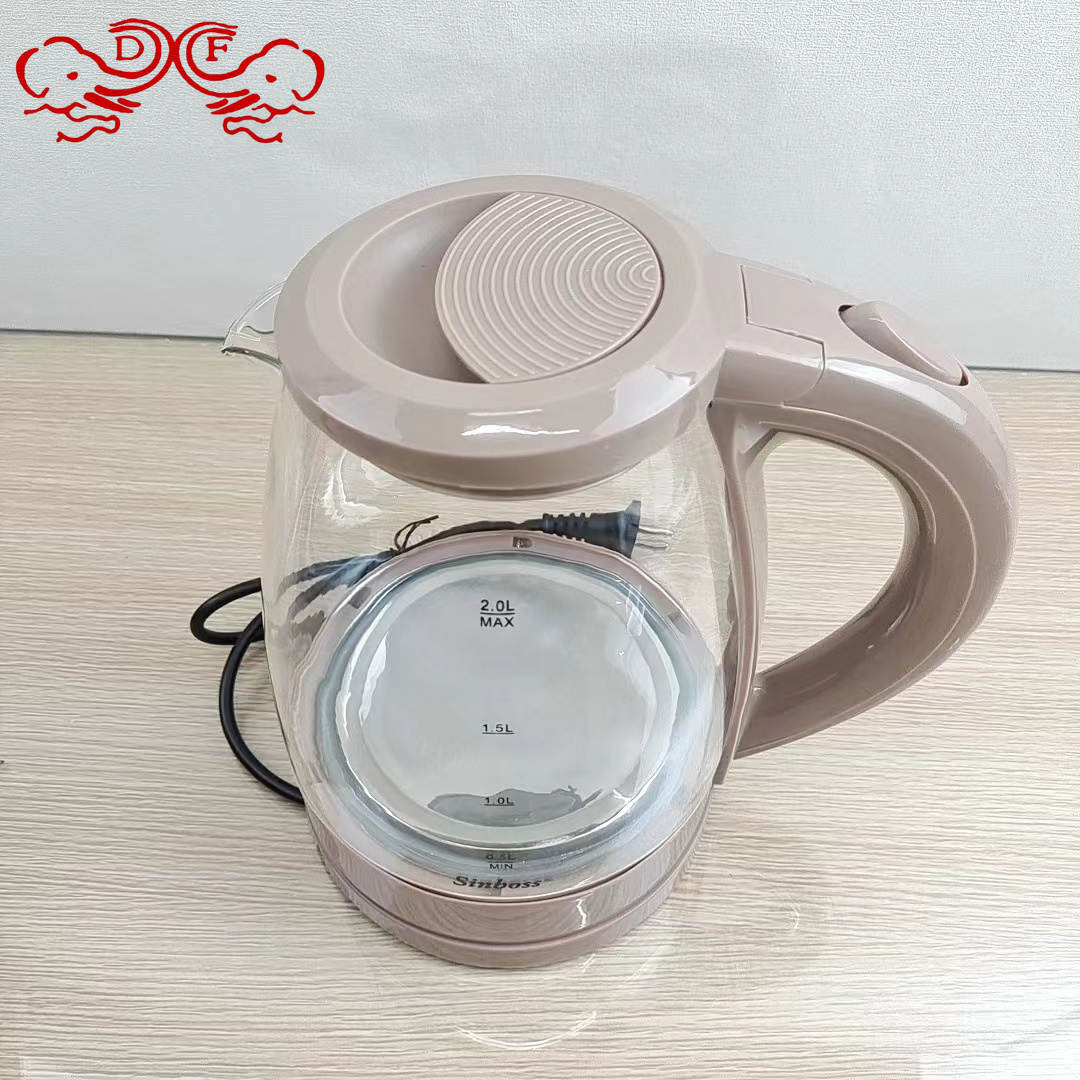 DF99379 glass electric kettle, household boiling kettle, large-capacity automatic power-off anti-dry-burning boiling kettle, DF TRADINGHOUSE Specification image
