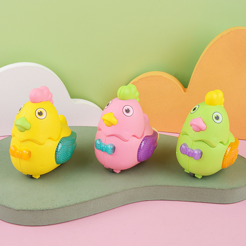 Wholesale supply of the popular children's educational, cute and fun pulling string, glowing hen baby toy factory, direct delivery Item Picture