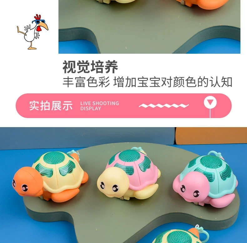 Direct sales from the manufacturer of the popular children's drawstring turtle rebound luminous toy detail image 7
