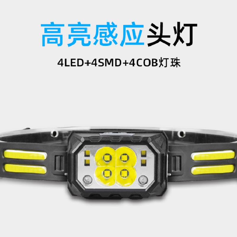 High-intensity sensor headlamp, USB charging fishing light, outdoor night running headlamp, bicycle light, cycling light, head-mounted flashlight, 1821 emergency light, head-mounted work light, outdoor waterproof headlamp Application Scenario