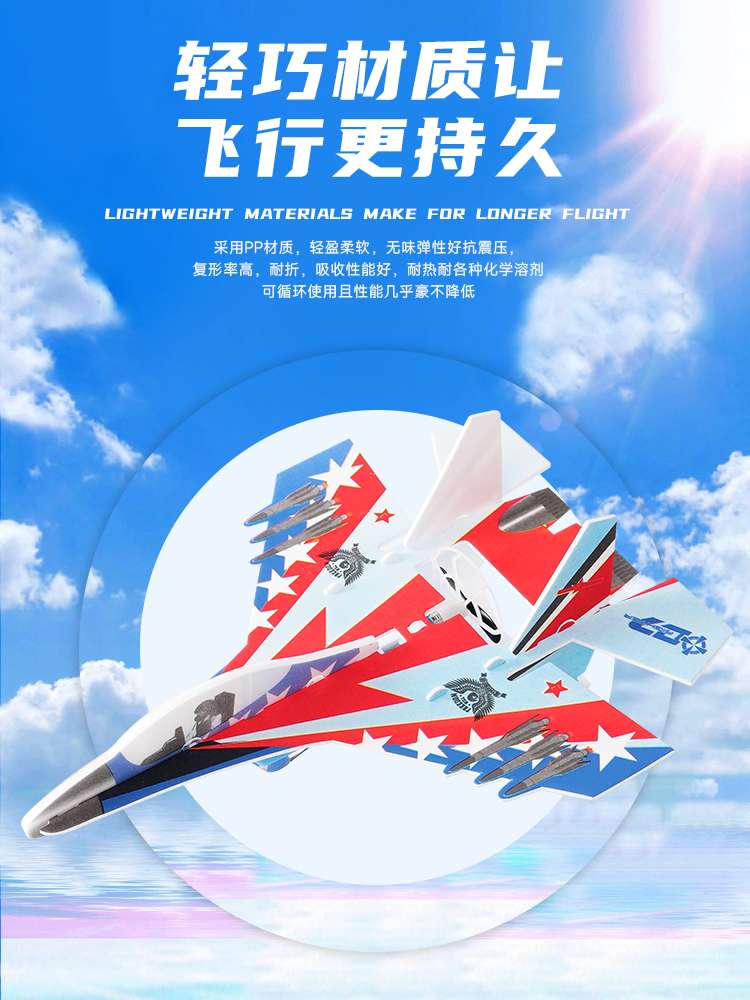 Direct sales from the manufacturer of the popular children's educational and cute light electric foam aircraft detail image 4