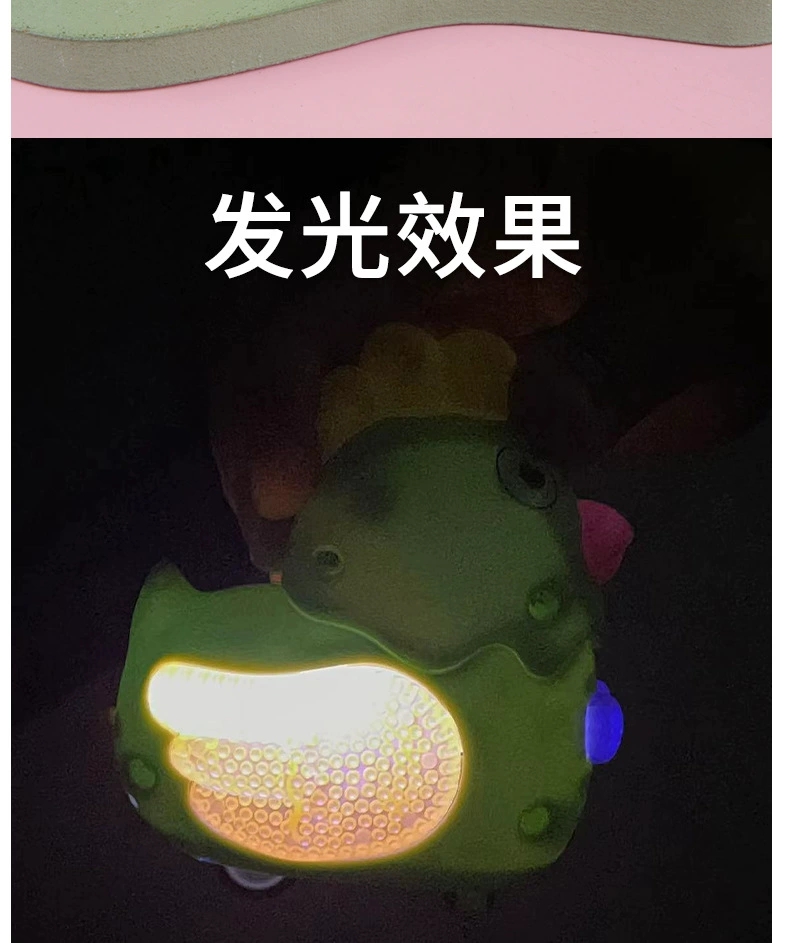 Wholesale supply of the popular children's educational, cute and fun pulling string, glowing hen baby toy factory, direct delivery detail image 5