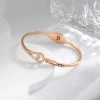 Fashionable European and American trend, personalized activity diamond bracelet, titanium steel rose gold bracelet, diamond-encrusted jewelry, women's gift details Picture