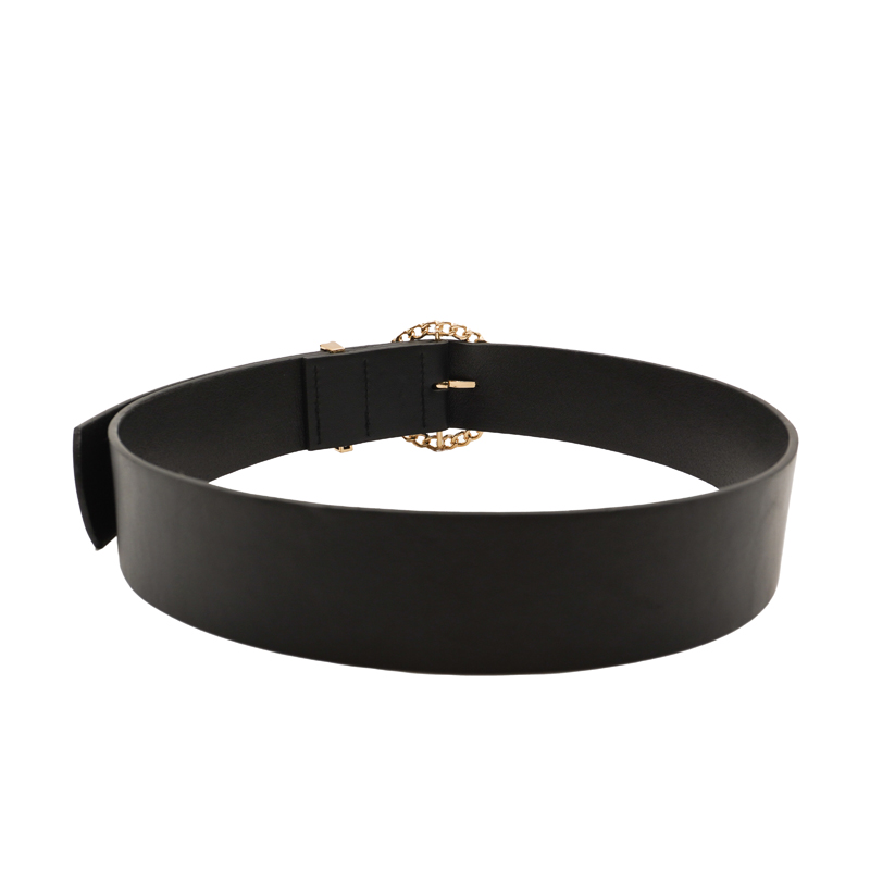 Cross Border Direct Mail Fashion Trend 100 Wide Belt Buckle Hollow Design Simple Atmosphere Flat Belt For Men And Women Item Picture