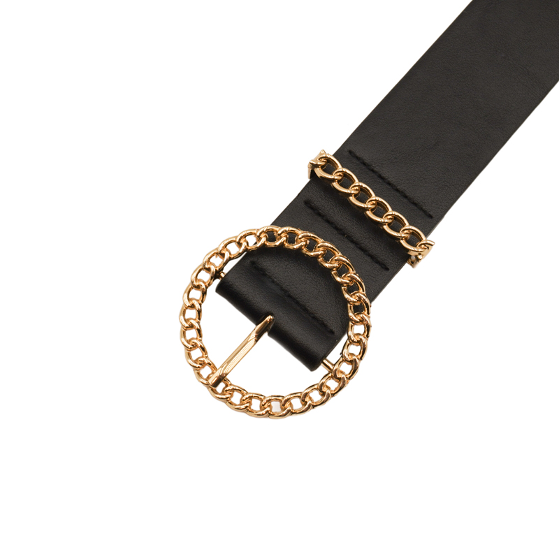Cross Border Direct Mail Fashion Trend 100 Wide Belt Buckle Hollow Design Simple Atmosphere Flat Belt For Men And Women Specification drawing