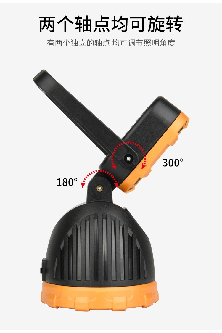 LED手提工作灯户外多功能应急灯太阳能充电探照灯手电筒强光露营灯8033工作灯超亮维修灯便携手提工作灯详情3