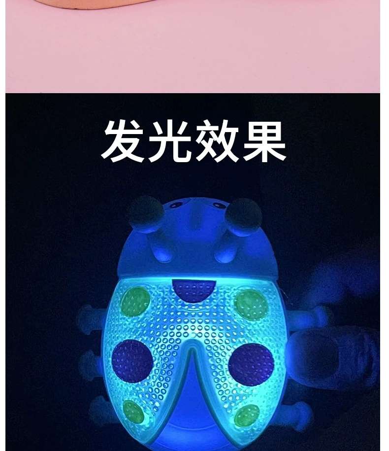 Cute cartoon baby drawstring toys, ladybug with light and glowing toys, factory wholesale supply, direct delivery detail image 5