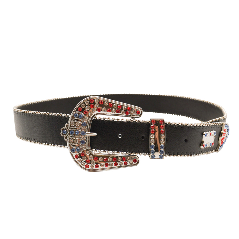 Cross Border Fashion With Diamond Belt Women's Oblique Waist Pack High-End Pvc Vip Card Accessories Adult Step Belt Belt Chain Waist Seal With Belt Item Picture