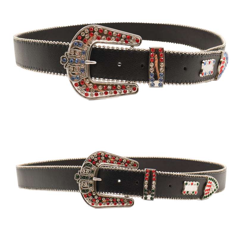 Cross Border Fashion With Diamond Belt Women's Oblique Waist Pack High-End Pvc Vip Card Accessories Adult Step Belt Belt Chain Waist Seal With Belt undefined