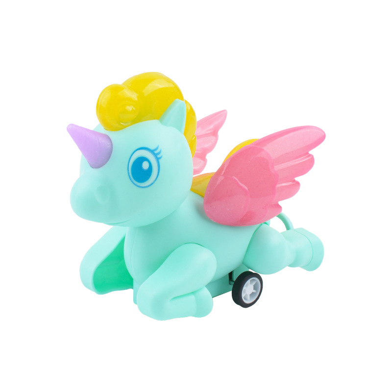 Wholesale supply of popular children's educational, cute and fun toys with pulling strings and glowing unicorns from our factory. Direct delivery detail image 3