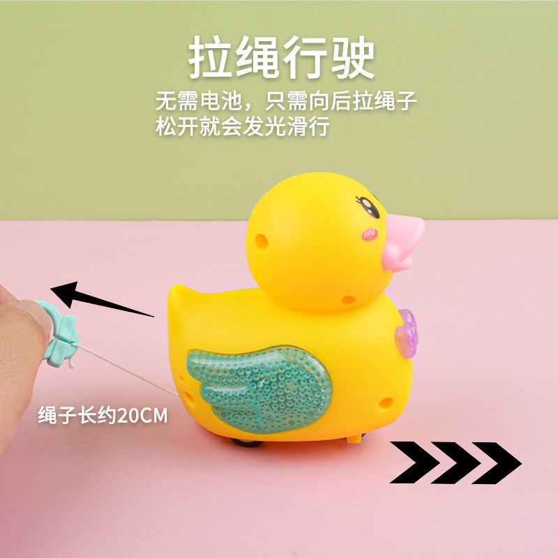 Wholesale supply of children's educational and cute cartoon sliding and glowing duck-shaped toys from the factory, direct delivery Specification image