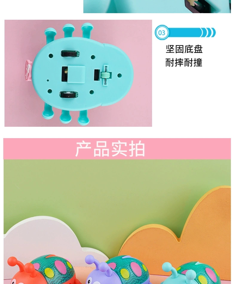 Cute cartoon baby drawstring toys, ladybug with light and glowing toys, factory wholesale supply, direct delivery detail image 7