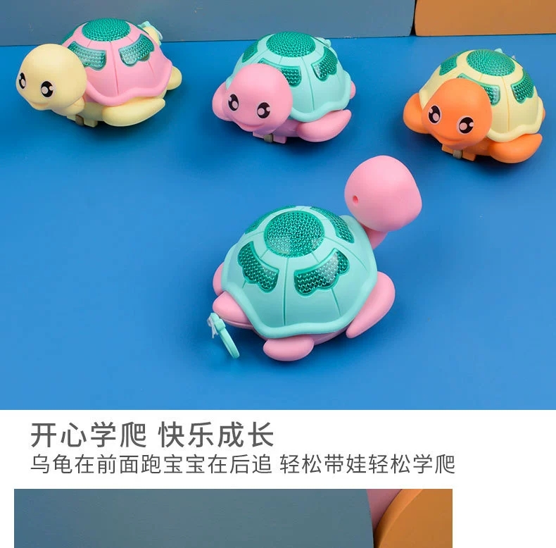 Direct sales from the manufacturer of the popular children's drawstring turtle rebound luminous toy detail image 5