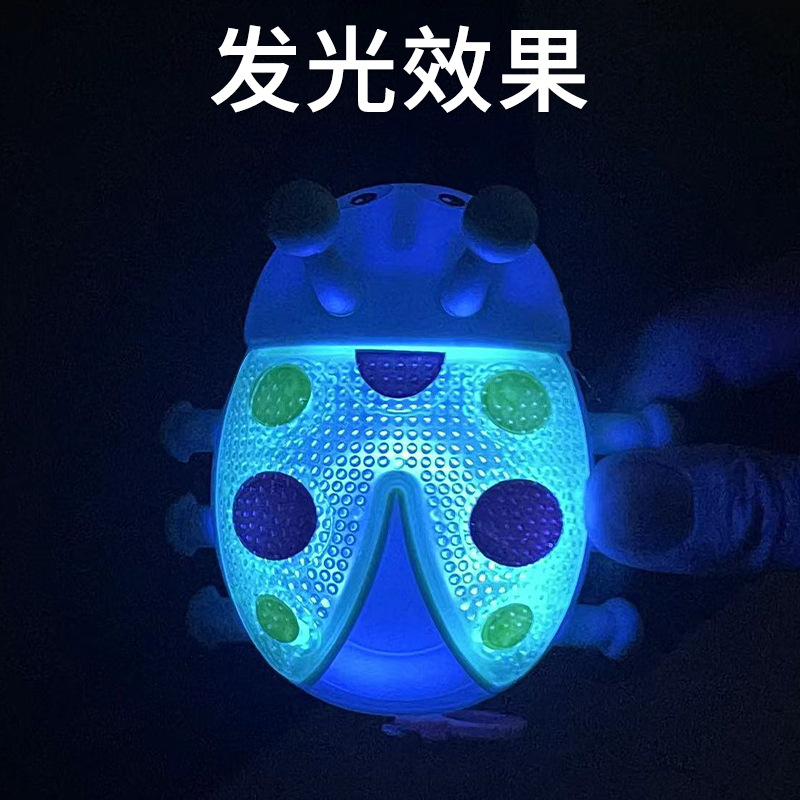Cute cartoon baby drawstring toys, ladybug with light and glowing toys, factory wholesale supply, direct delivery Application Scenario