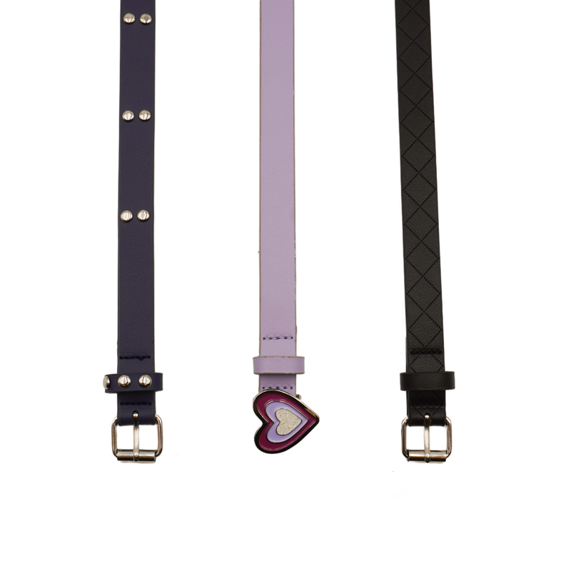 Cross-Border Love Kids Punk Belt Student Girl Jeans With Double Exhaust Eye Corns Christmas Decoration Belt Girl 3 Combination Item Picture