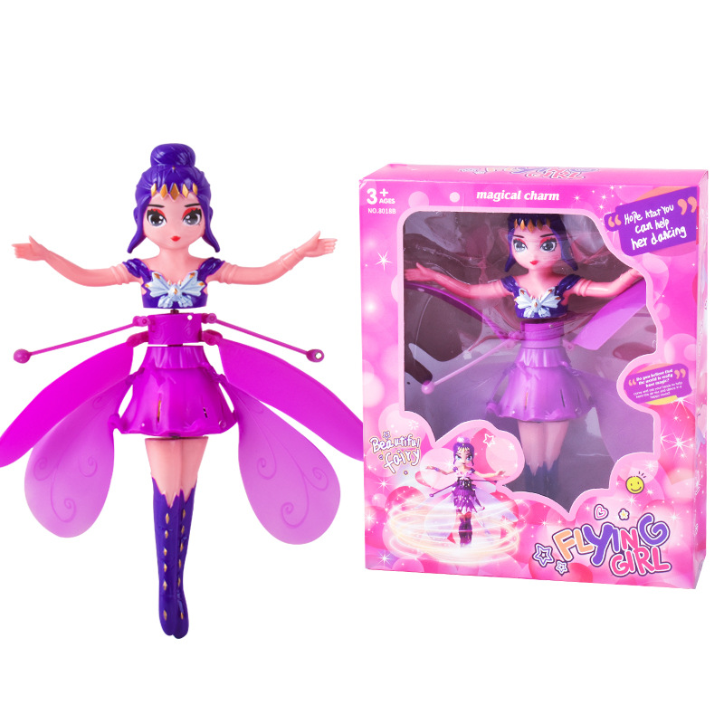Factory direct sales of children's toys: Luminous suspended little bee fairy Fairy Helicopter Sensing aircraft Specification image