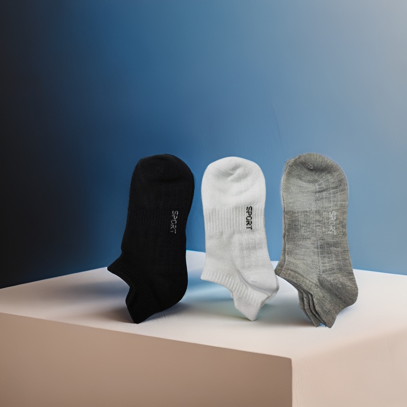 Men's anti-athlete's foot sports pure cotton non-smelly foot socks, boat socks Application Scenario