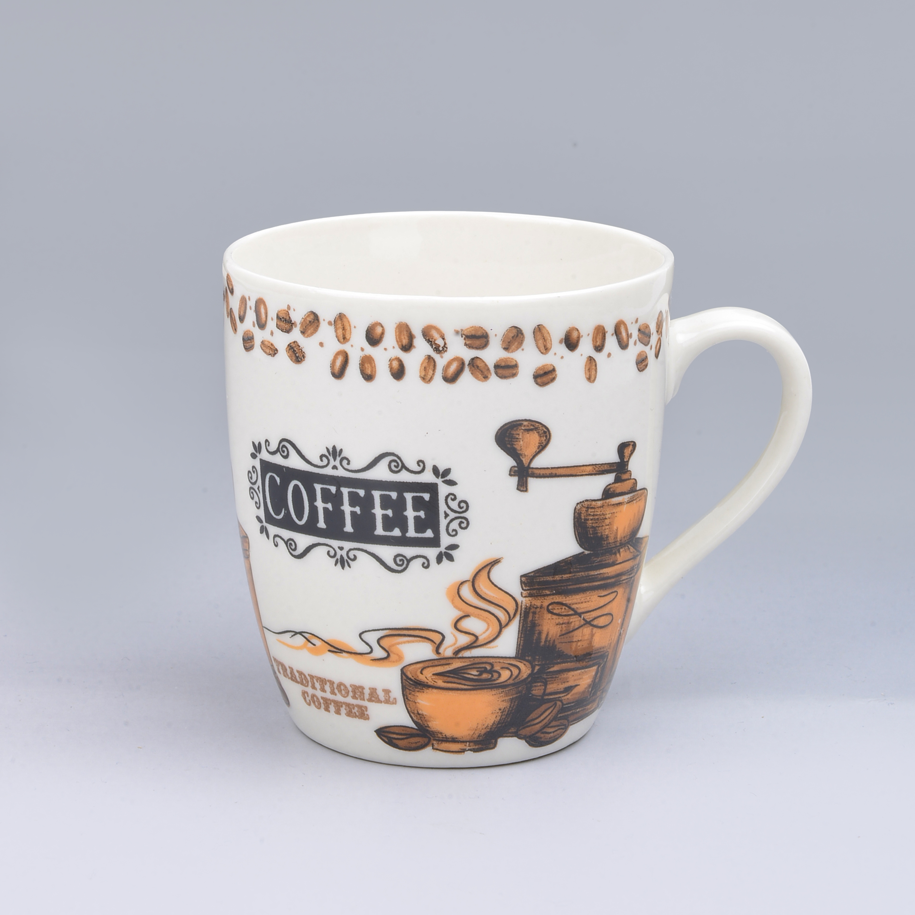 Cross-Border Ceramic Mug Mug Retro Coffee Grinding Series Foreign Trade Roasted Flower Cup Coffee Cup Application Scenario