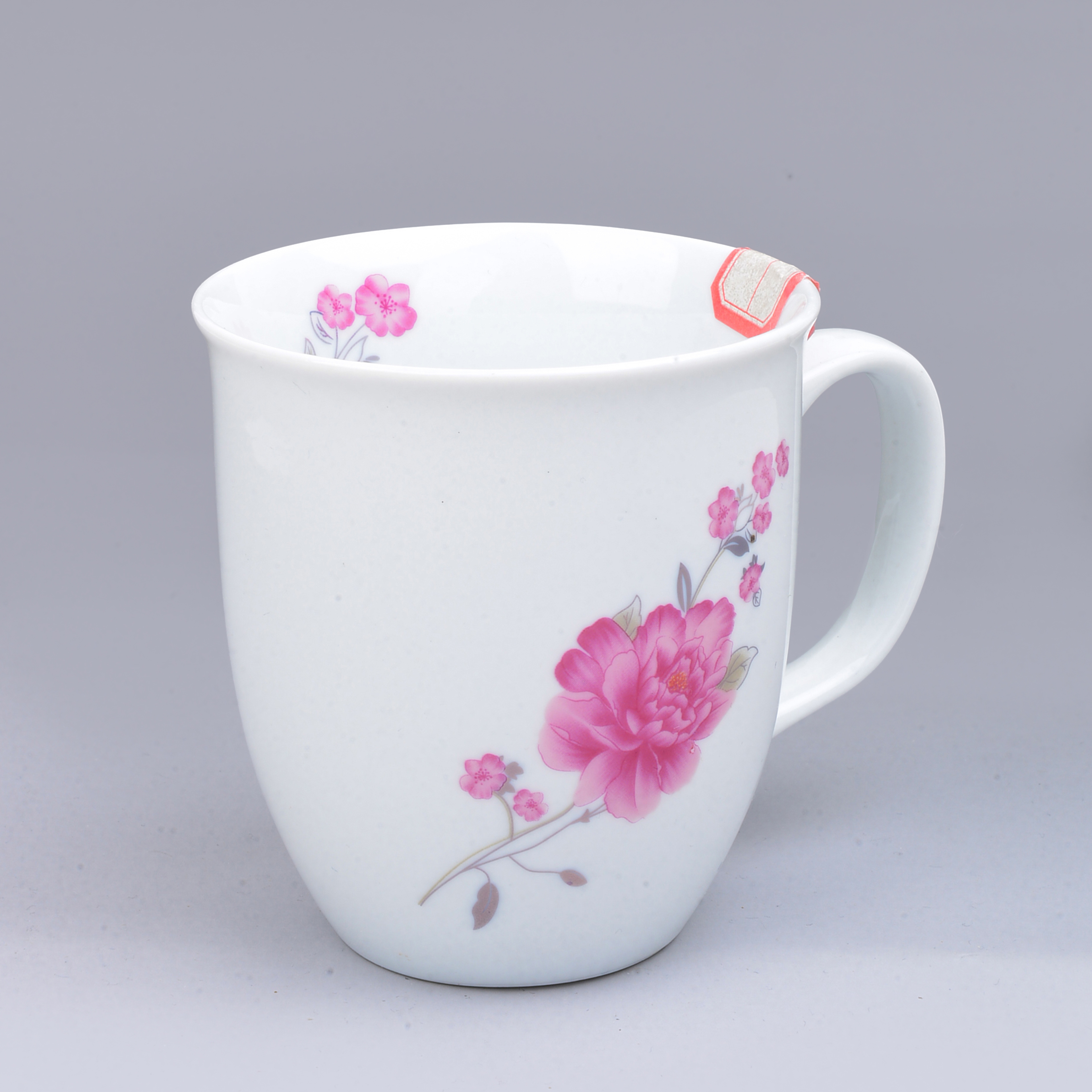 Cross-Border Ceramic Cup Mug Pink Flower Series Pattern Refreshing Foreign Trade Ceramic Cup Coffee Cup details Picture