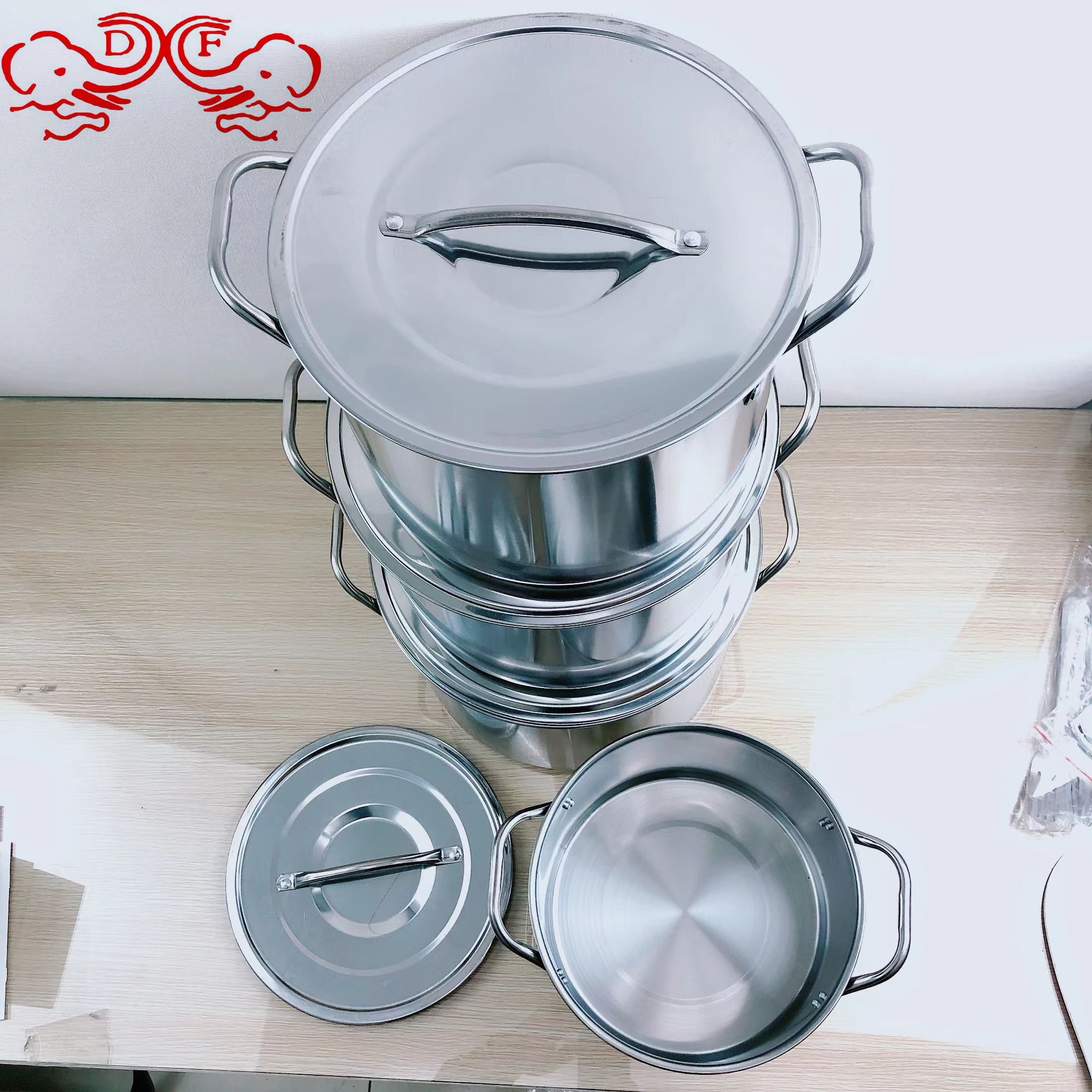 DF68768 soup pot induction cooker, stainless steel soup pot, large-capacity commercial multi-purpose bucket, DF TRADINGHOUSE Item Picture