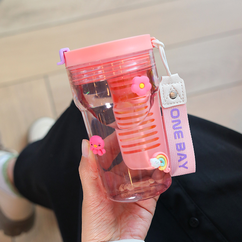 S98-Hyp1010 Anti-Fall Tea Cup With Tea Glass New Water Cup High Appearance Level Coffee Cup Explosive Water Bottle