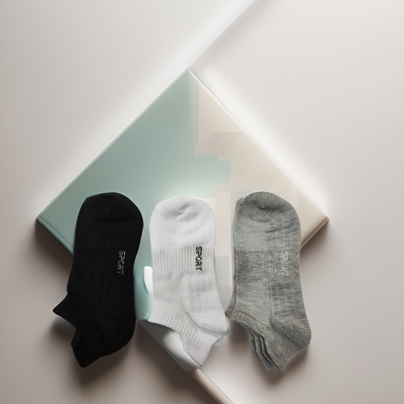 Men's anti-athlete's foot sports pure cotton non-smelly foot socks, boat socks details Picture