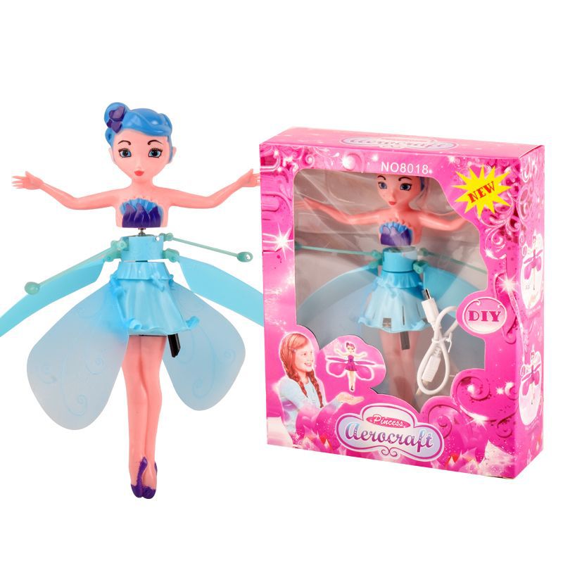 Factory direct sales of children's toys: Luminous suspended little bee fairy Fairy Helicopter Sensing aircraft detail image 1