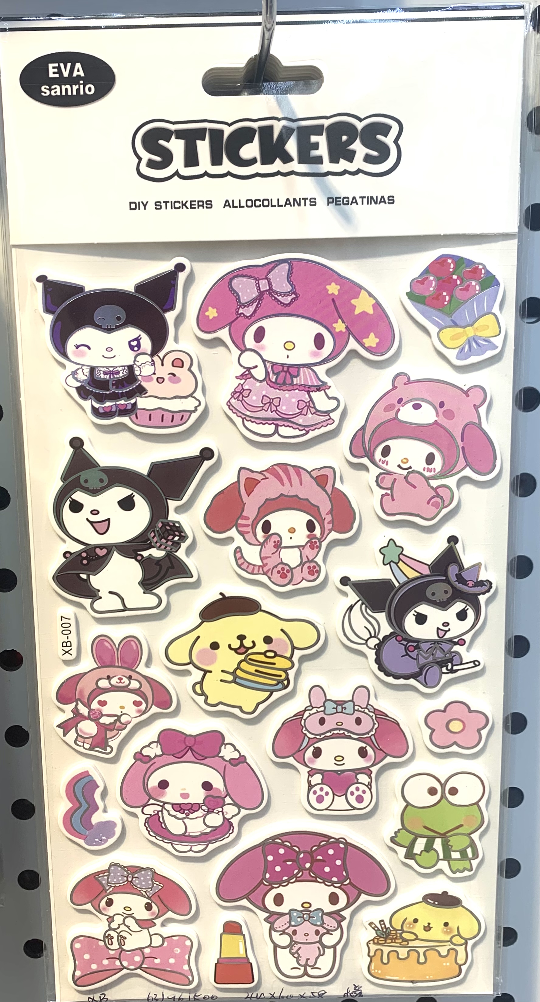 Venta directa de fábrica 3D cálido y tridimensional autoadhesivo pegatinas de pared dibujos animados EVA pegatinas tienda de mano pegatinas de sanria pegatinas de animales pequeños decoración pegatinas para niños pequeños eva material engrosado sanria pegatinas Application Scenario