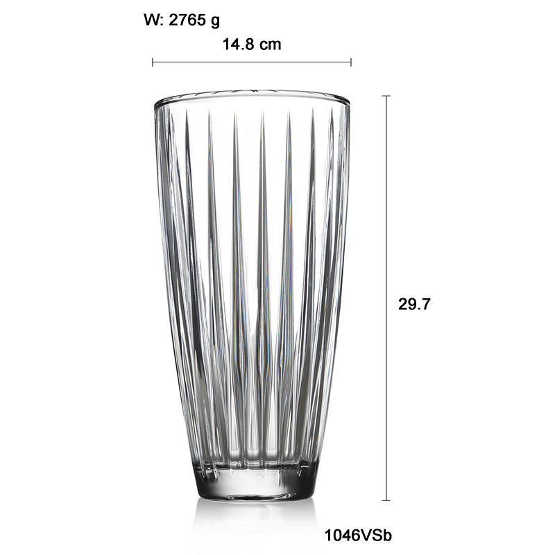   创意简约水晶玻璃花瓶  水养插花 玻璃花瓶 透明玻璃客厅装饰摆件   GZSJ-1详情图3
