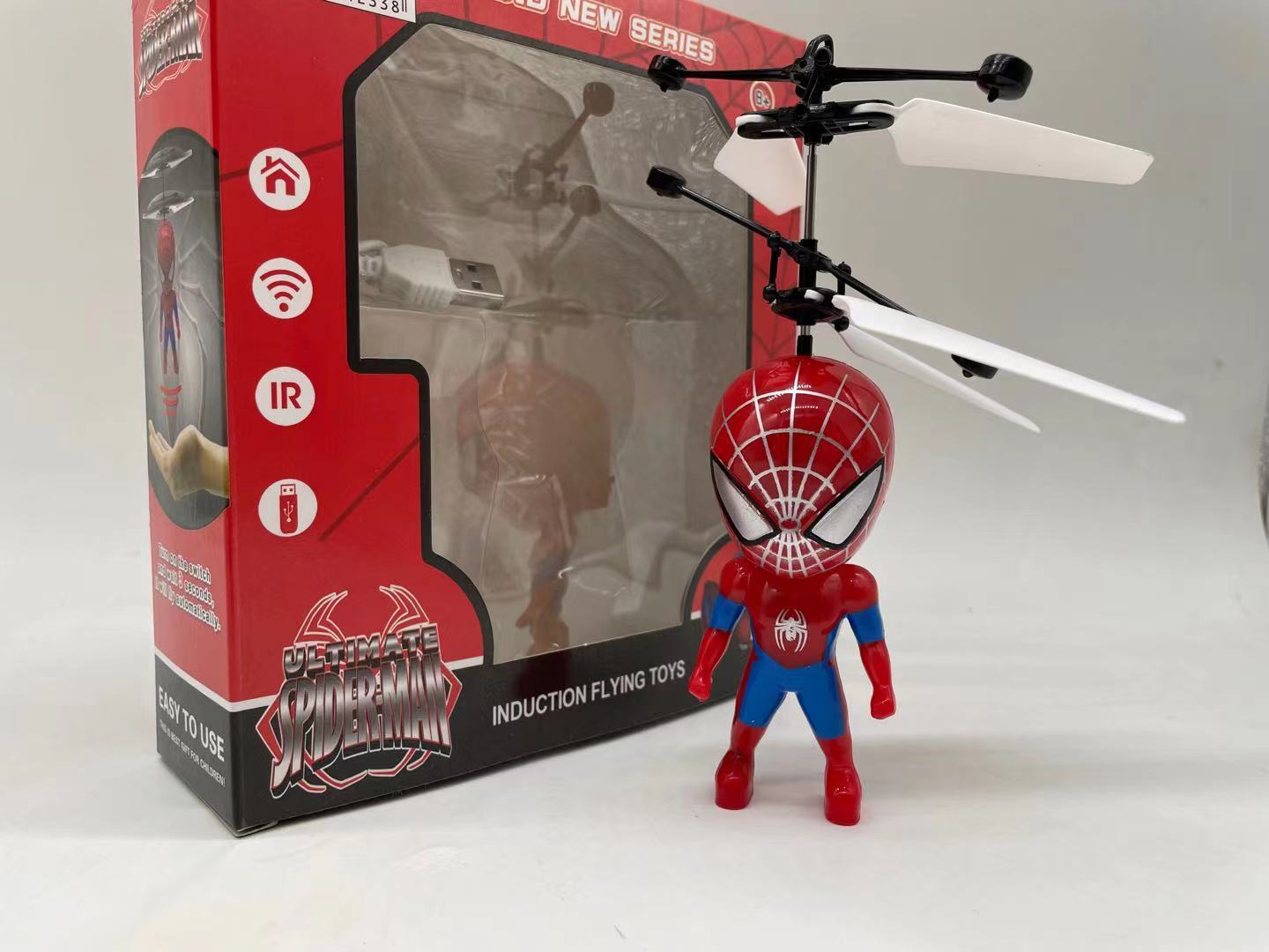 Spider-man, My Little Pony and other sensing aircraft, glowing suspended flying dolls, sensing helicopters, children's toys factory wholesale details Picture