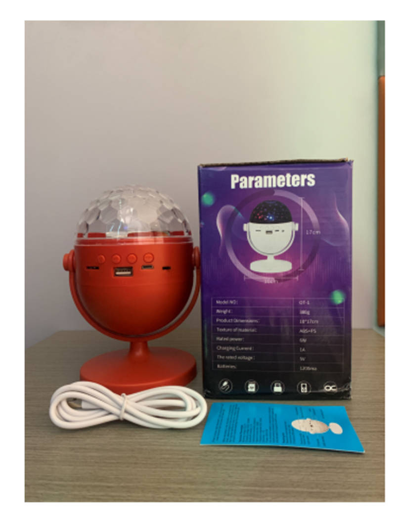 Seven-color light Bluetooth speaker, mobile subwoofer, rotating color light, rechargeable stage color light, audio system, Bluetooth OT-1