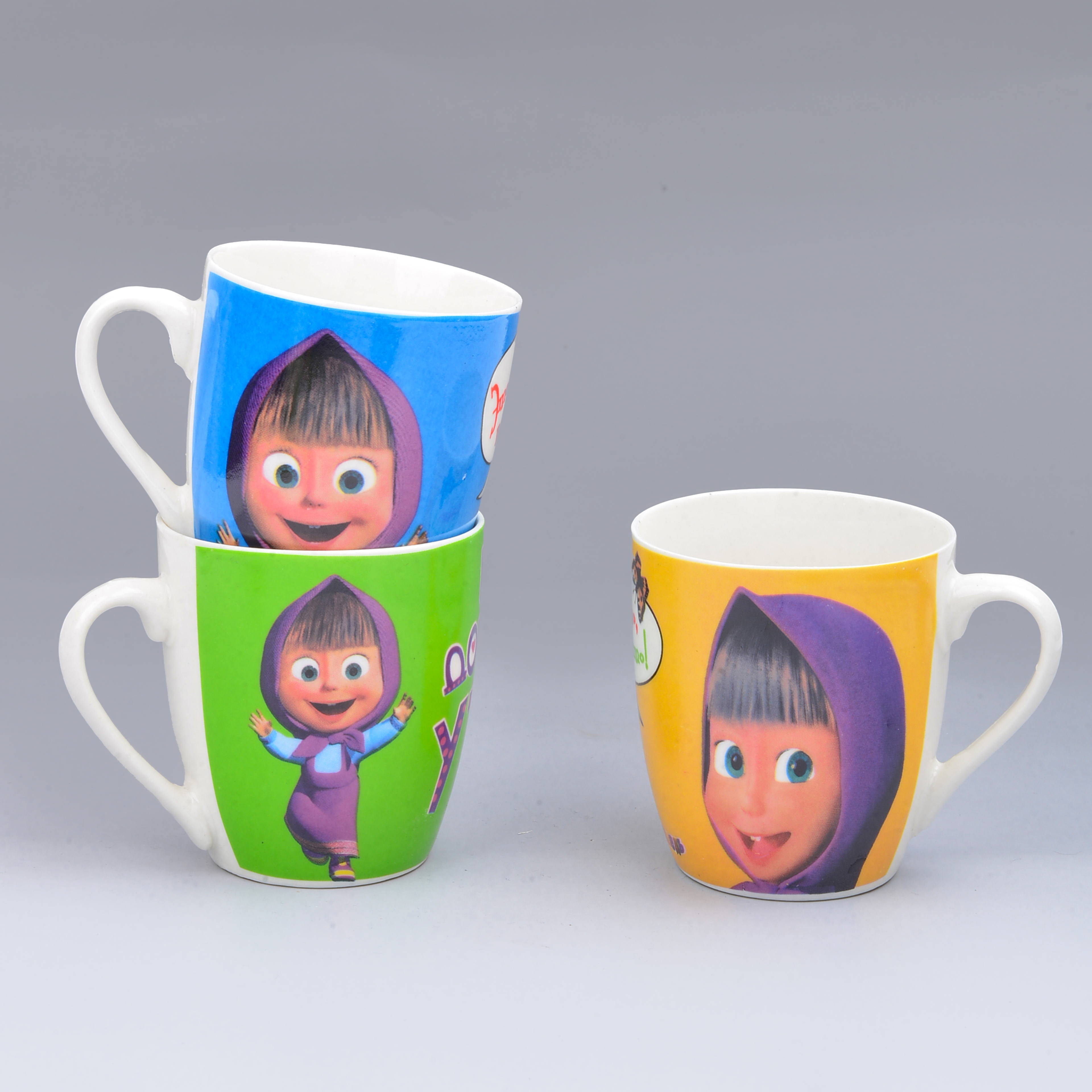 Cross Border Ceramic Cup Mug Color Through Cute Bear Series Foreign Trade Baked Flower Cup Ceramic Cup details Picture