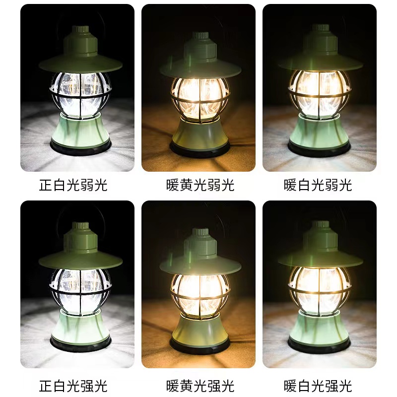 户外野营帐篷灯手提灯复古马灯帐篷氛围灯多功能LED手提灯户外应急灯L28野营灯户外防水野营灯详情图3