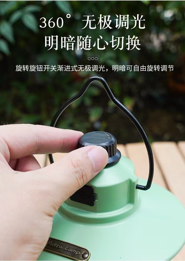 户外野营帐篷灯手提灯复古马灯帐篷氛围灯多功能LED手提灯户外应急灯L28野营灯户外防水野营灯详情1