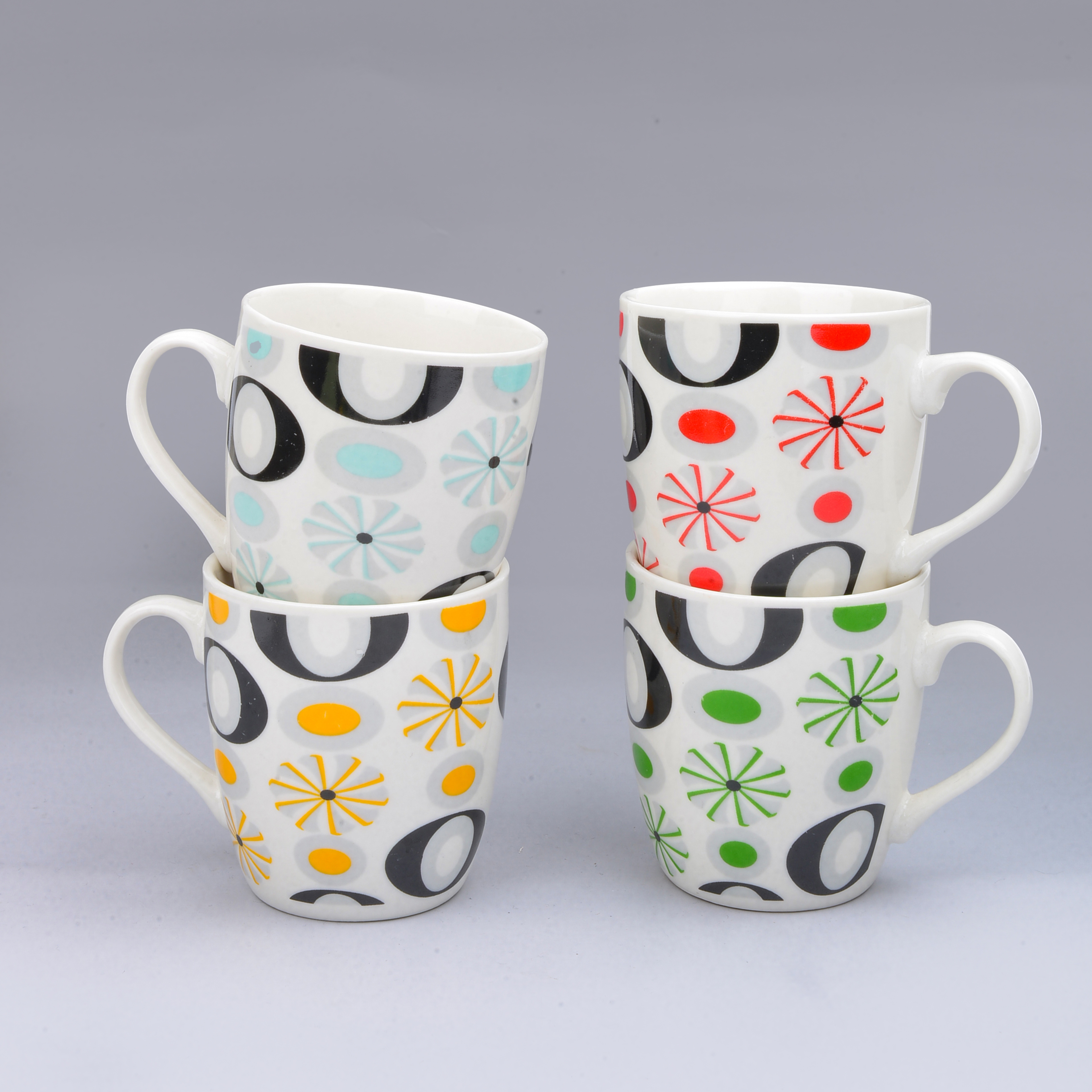 Cross-Border Ceramic Mug Mug Fireworks Series Foreign Trade Roast Flower Cup Cup Ceramic Coffee Cup Cup