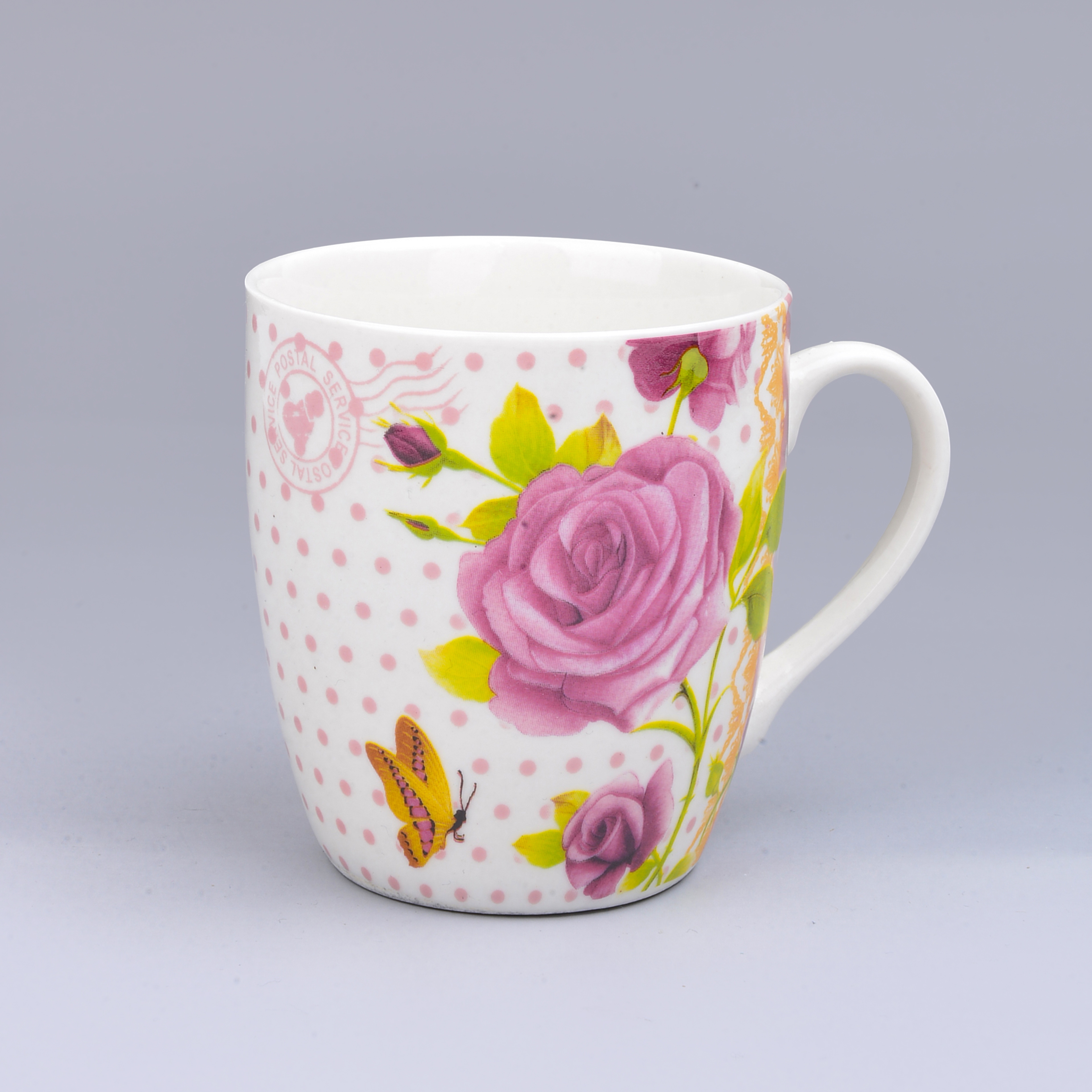 Cross-Border Creative Ceramic Cup Mug Mug Water Cup Pink Rose Series Ceramic Cup Application Scenario